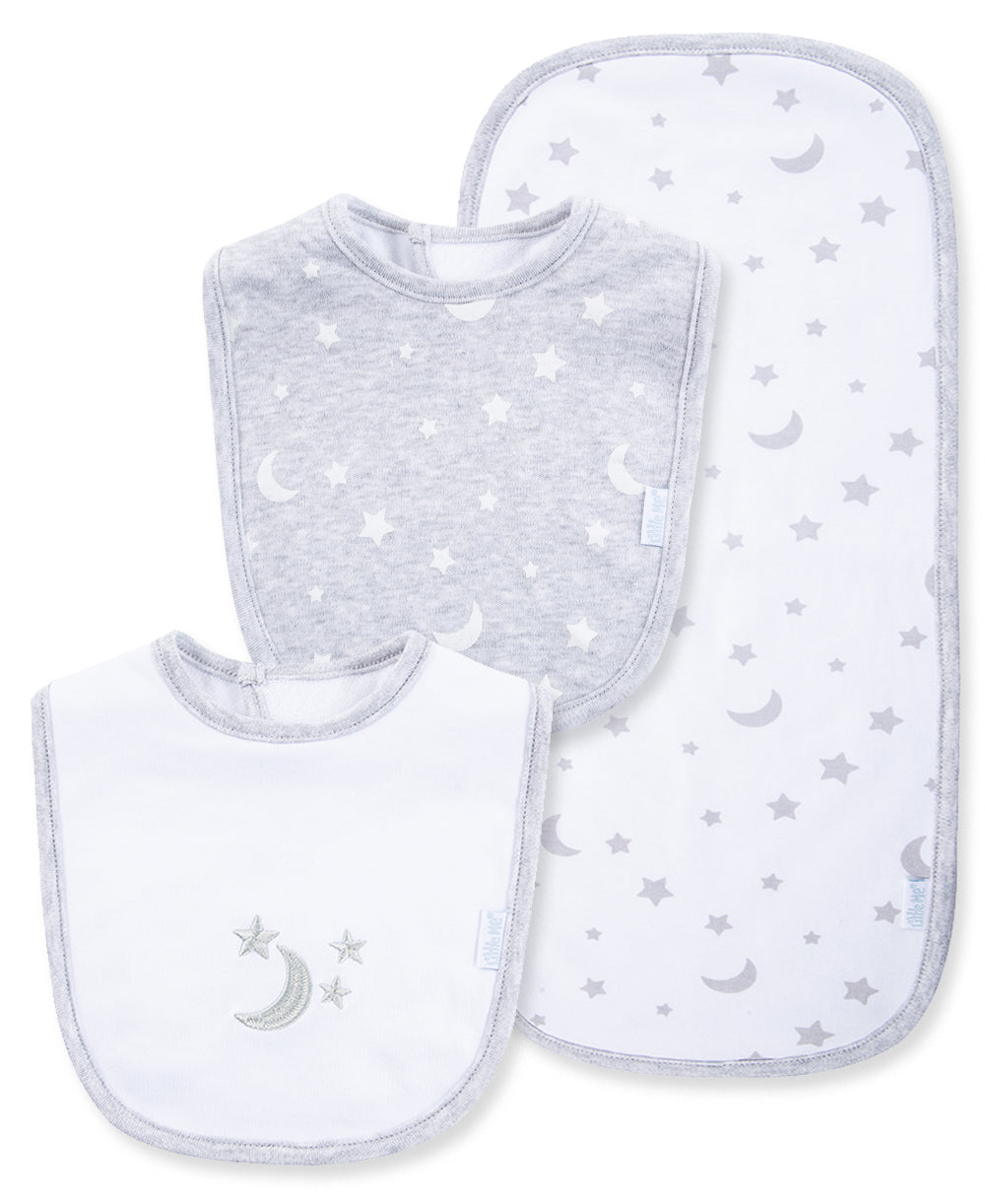 Moon & Stars Bib & Burp Set - Little Me