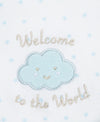 Blue Welcome To The World Receiving Blanket - Little Me