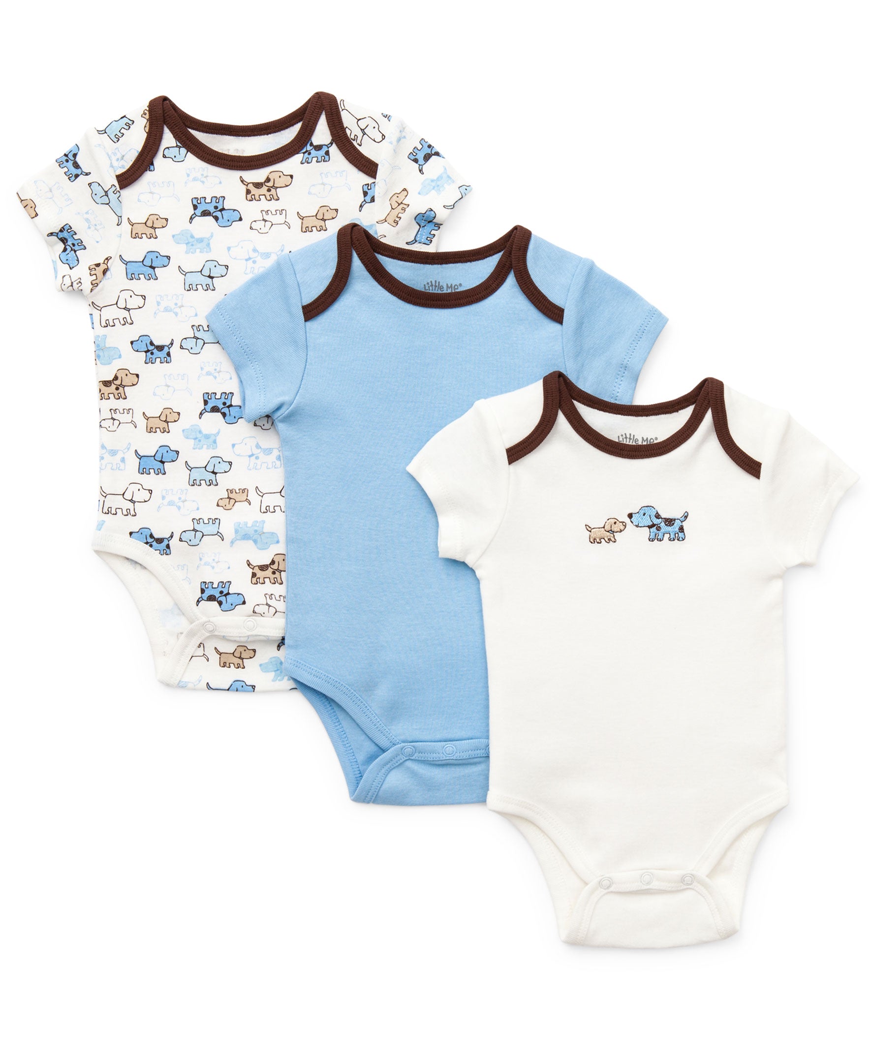 Cute Puppies 3-Pack Bodysuits - Little Me