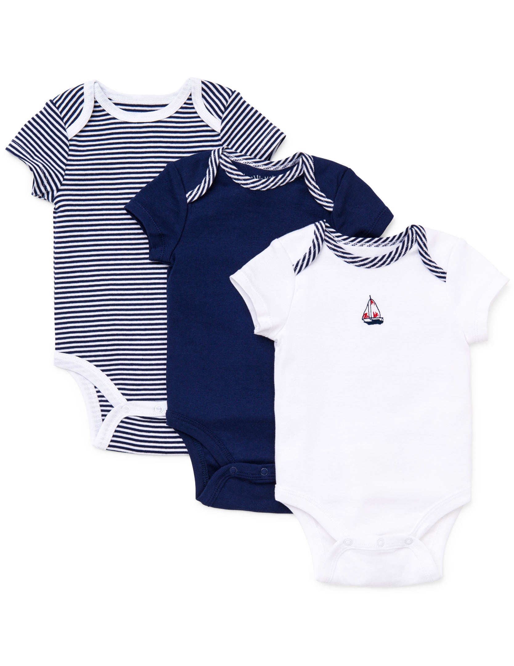 Sailboats 3-Pack Bodysuits - Little Me