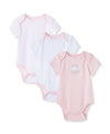 Pink Welcome to the World 3-Pack Bodysuits - Little Me