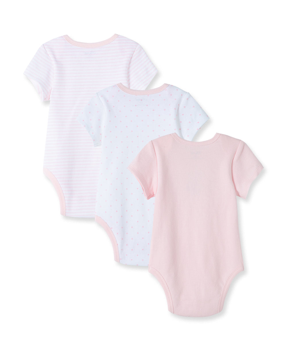 Pink Welcome to the World 3-Pack Bodysuits - Little Me