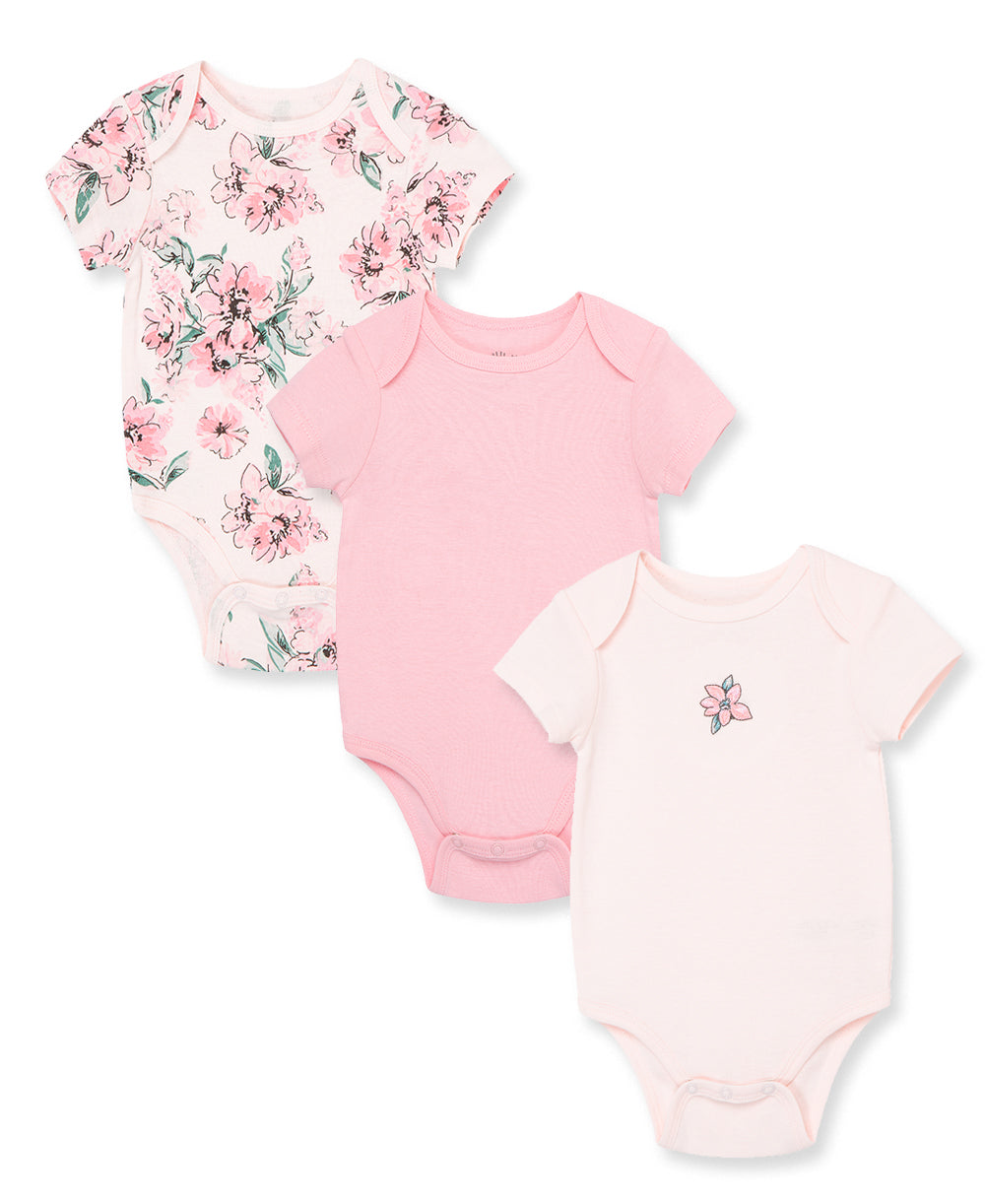 Dream Floral 3-Pack Bodysuits - Little Me