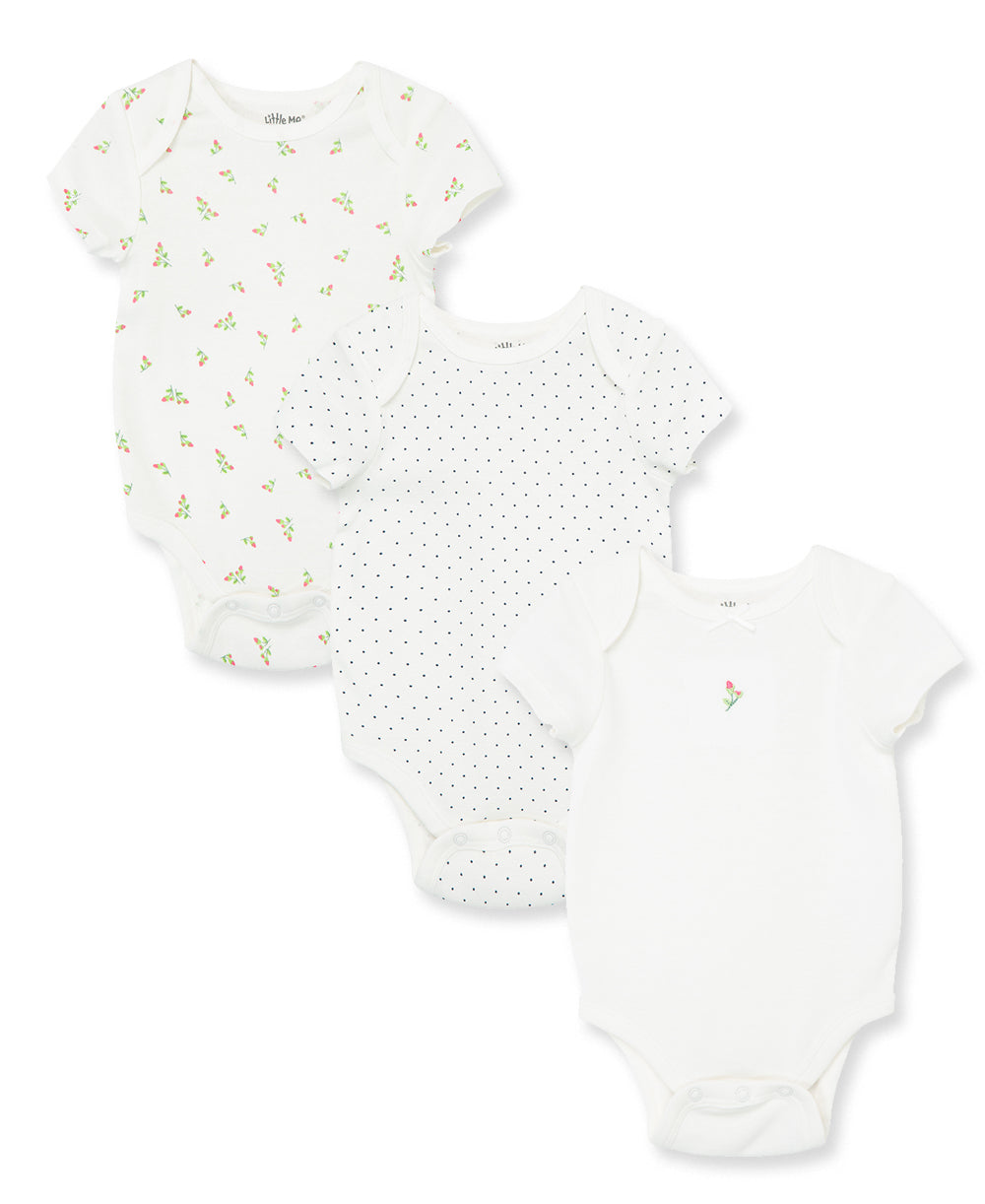 Rosebud 3-Pack Bodysuits - Little Me