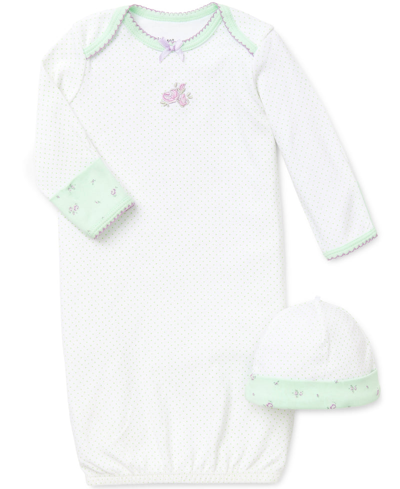 Petite Rose Sleeper Gown And Hat - Little Me