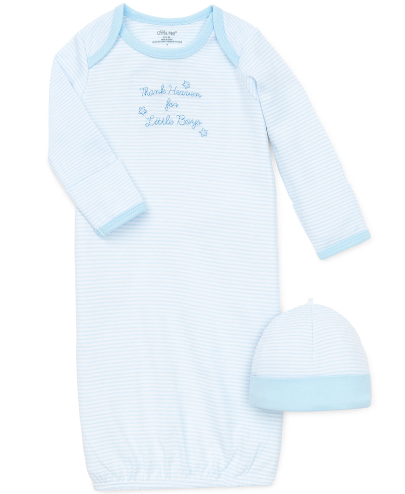 Thank Heaven for Little Boys Sleeper Gown And Hat - Little Me