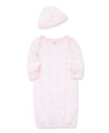 Damask Scroll Sleeper Gown And Hat - Little Me