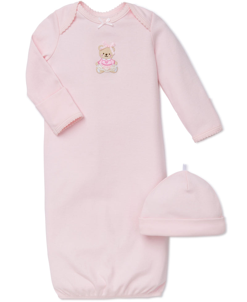 Pink Bear Sleeper Gown And Hat - Little Me