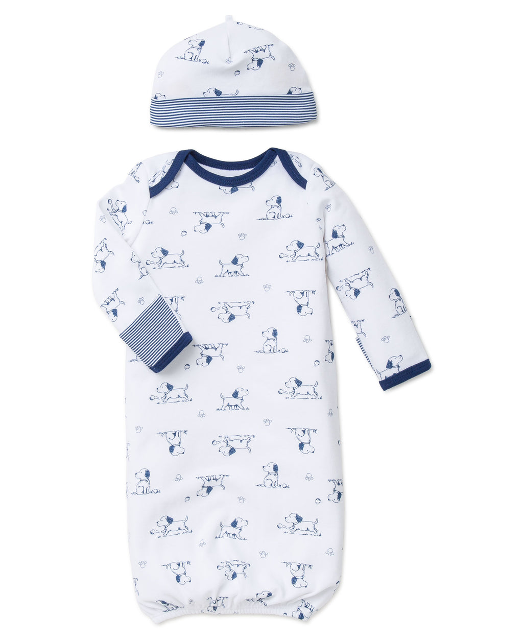 Puppy Toile Sleeper Gown And Hat - Little Me