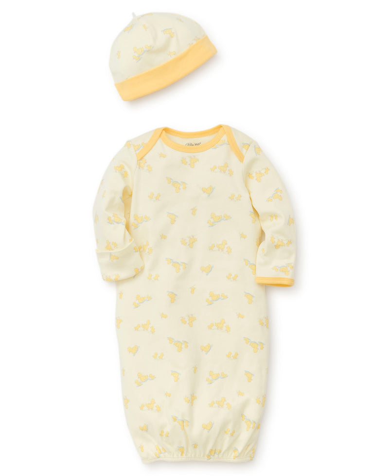Little Ducks Sleeper Gown and Hat - Little Me