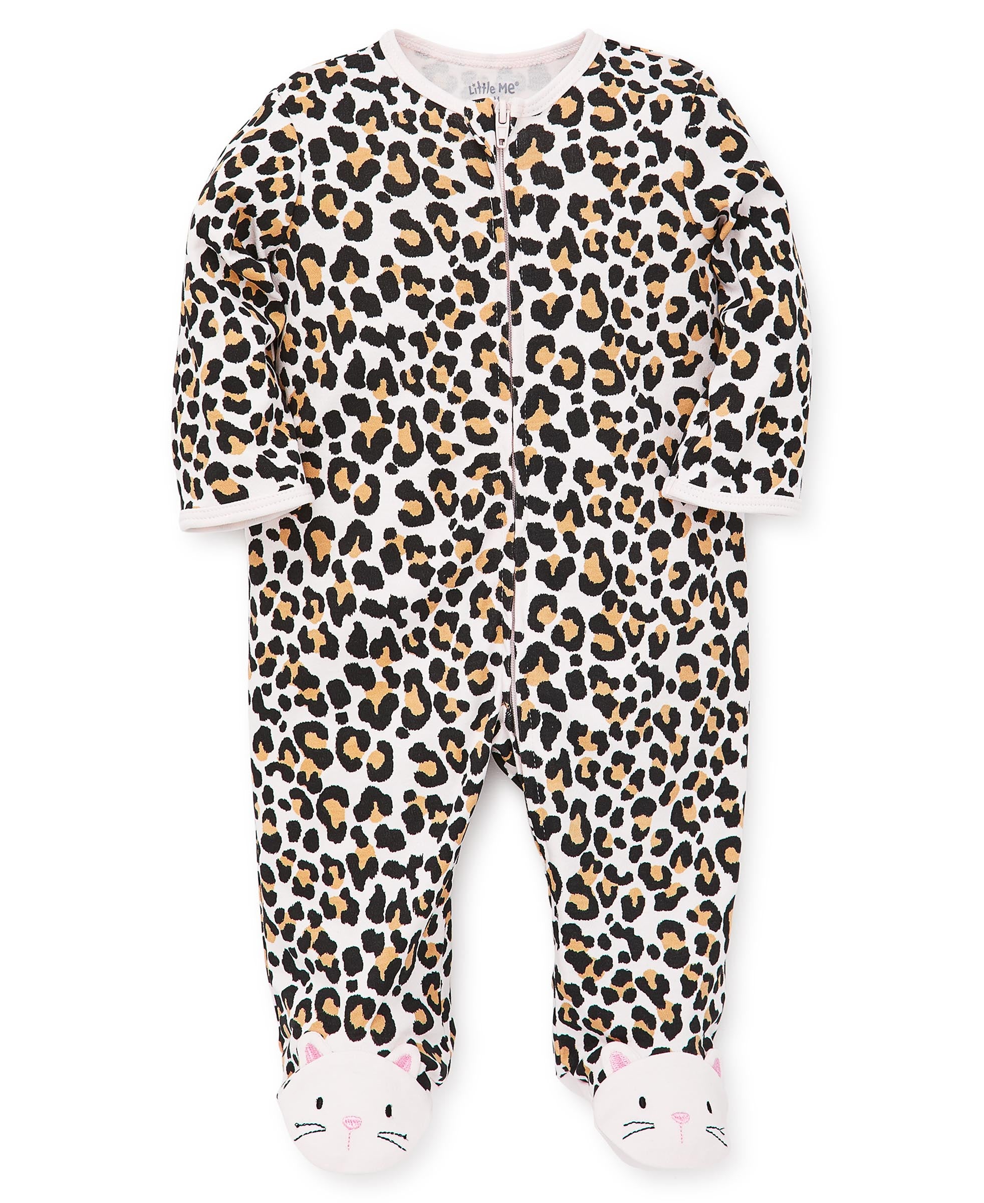 Leopard 2-Way-Zip Footed One-Piece - Little Me