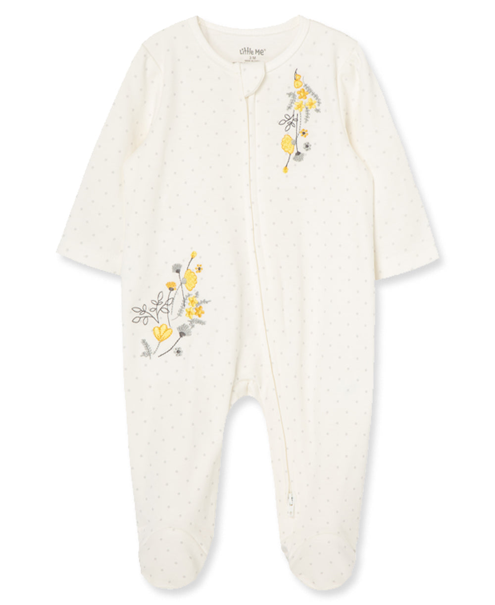 Primrose 2-Way-Zip Footed One-Piece - Little Me