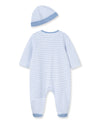 Elephant Zip Footed One-Piece And Hat - Little Me