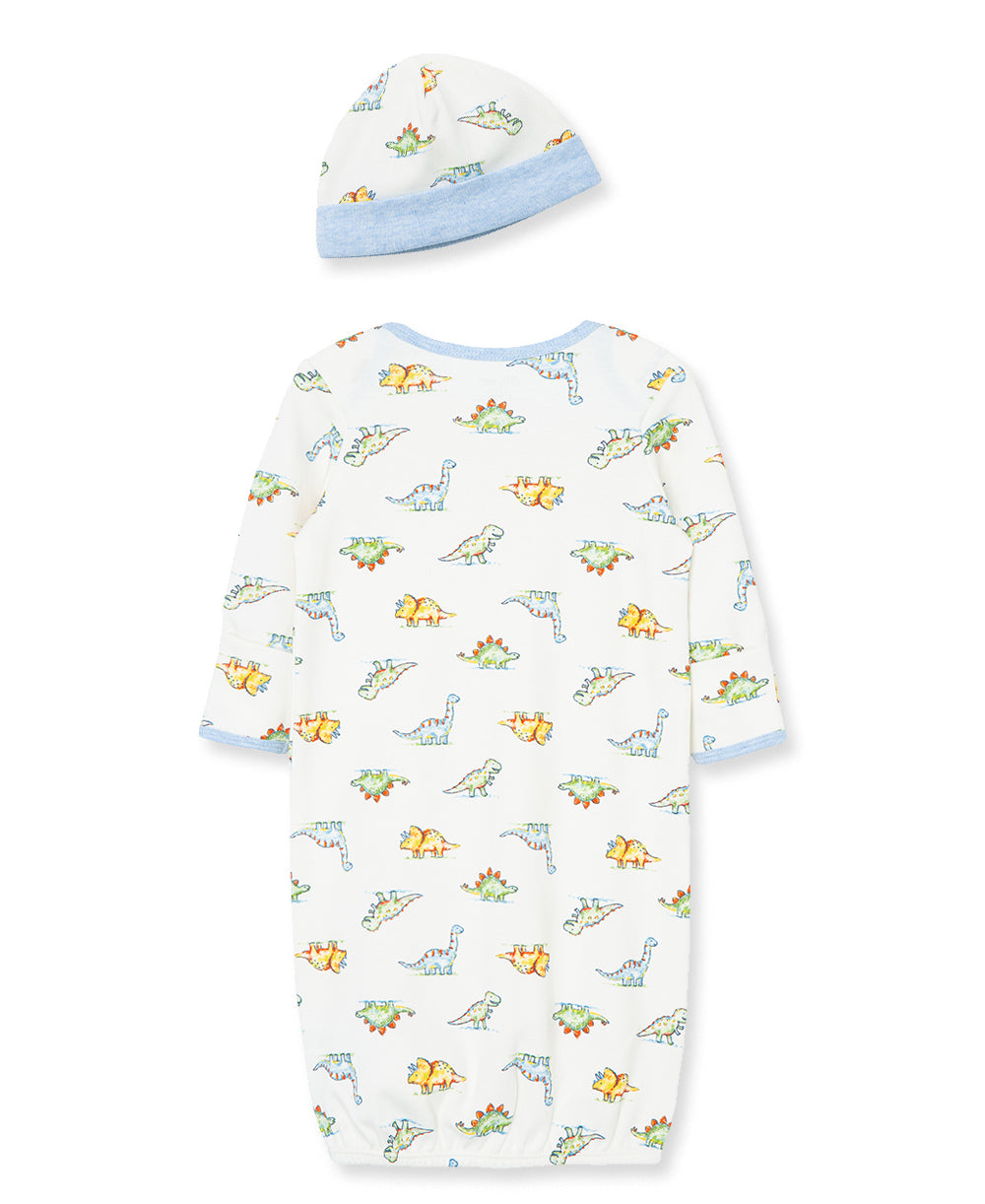 Dinomite Sleeper Gown And Hat - Little Me