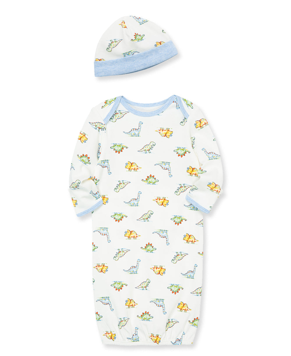 Dinomite Sleeper Gown And Hat - Little Me