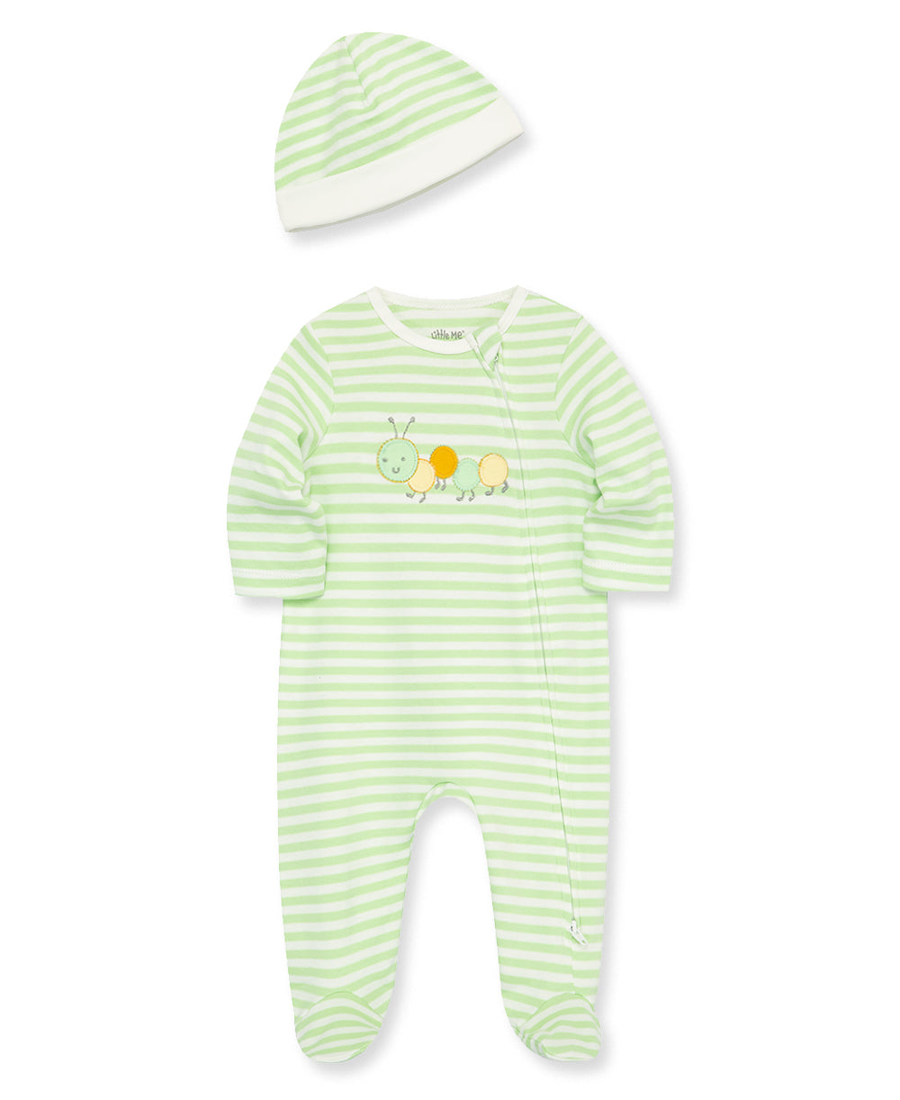 Caterpillar 2-Way-Zip Footie & Hat - Little Me