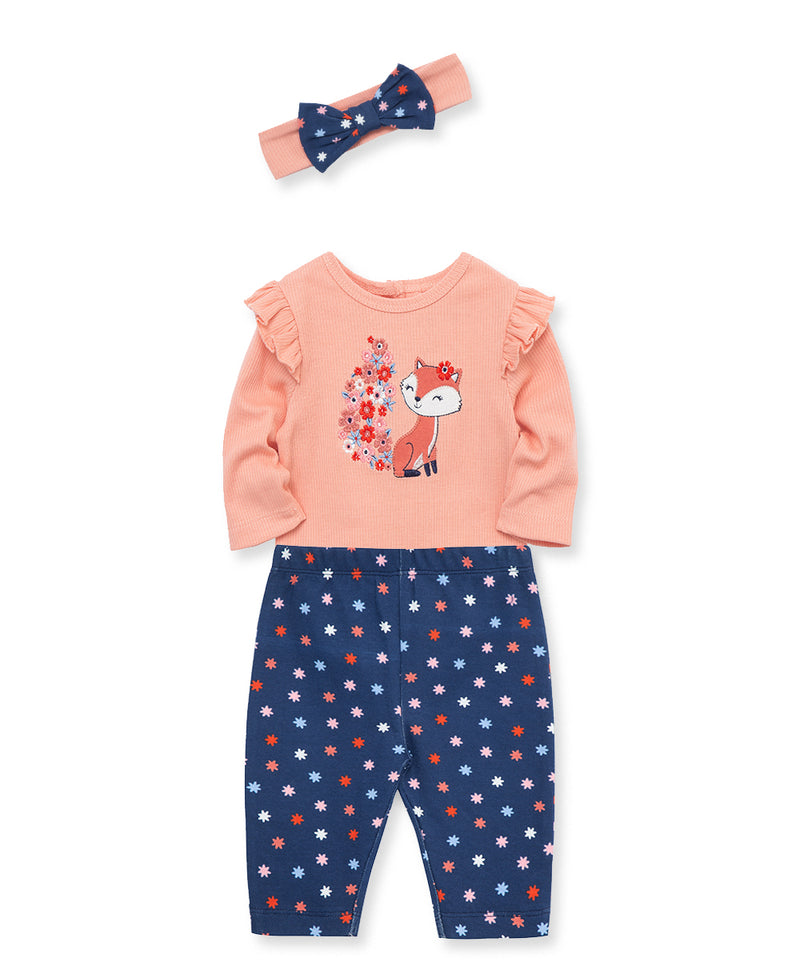 Pretty Fox Infant Rib Bodysuit & Pant Set - Little Me