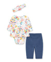 Floral Mix Infant Bodysuit & Pant Set - Little Me