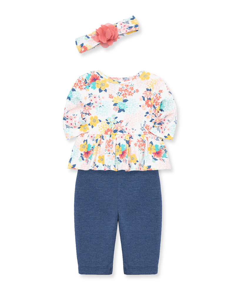 Floral Mix Infant Bodysuit & Pant Set - Little Me