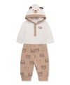 Fuzzy Bear Waffle Knit Bodysuit & Pant Set - Little Me