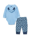 Puppy Waffle Knit Infant Bodysuit & Pant Set - Little Me