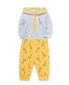 Giraffe Waffle Knit Bodysuit & Pant Set - Little Me