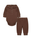 Chesnut Waffle Knit Bodysuit & Pant Set - Little Me
