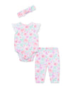 Floral Bodysuit Pant Set & Headband - Little Me