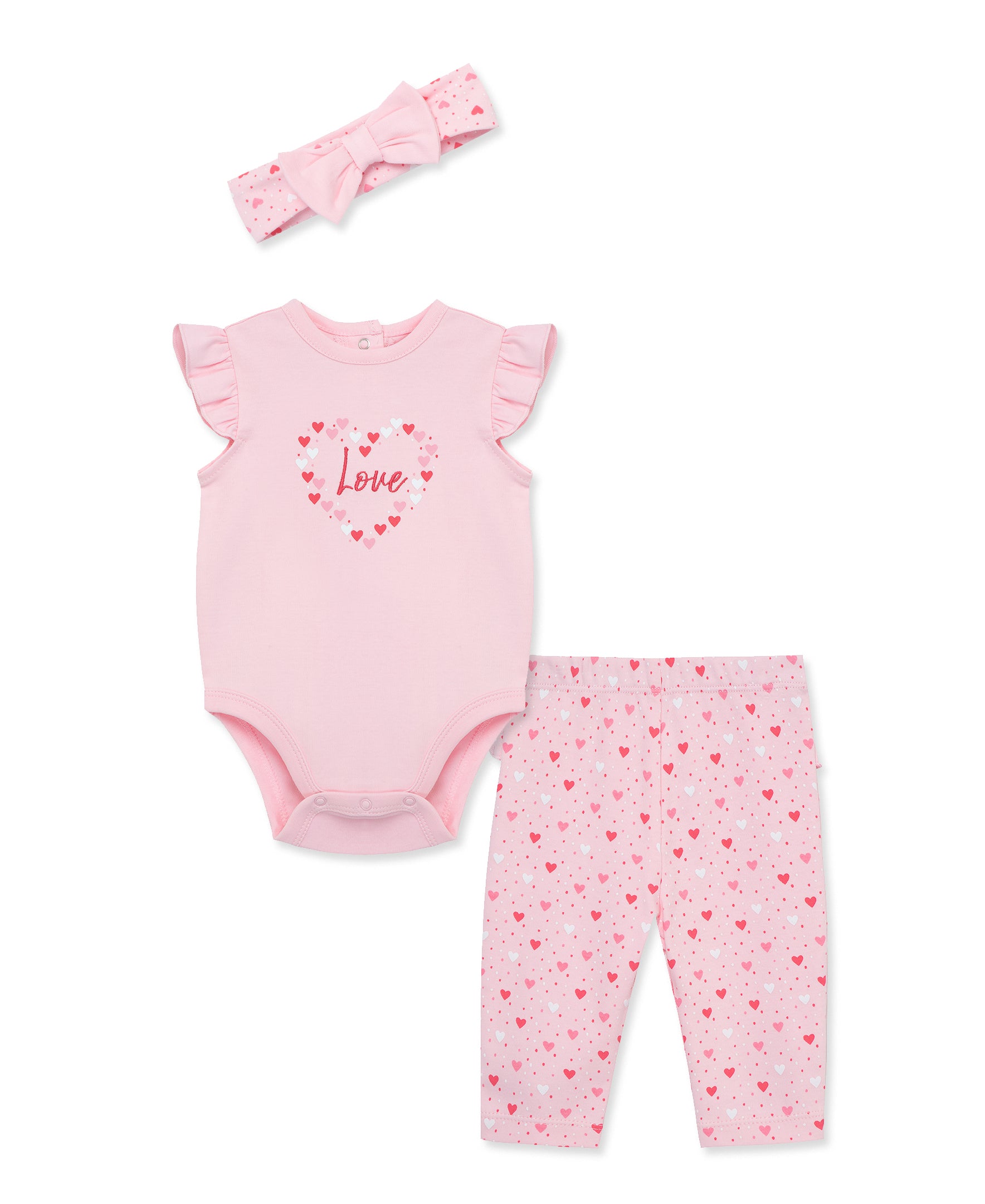 "Love" Bodysuit Set & Headband - Little Me