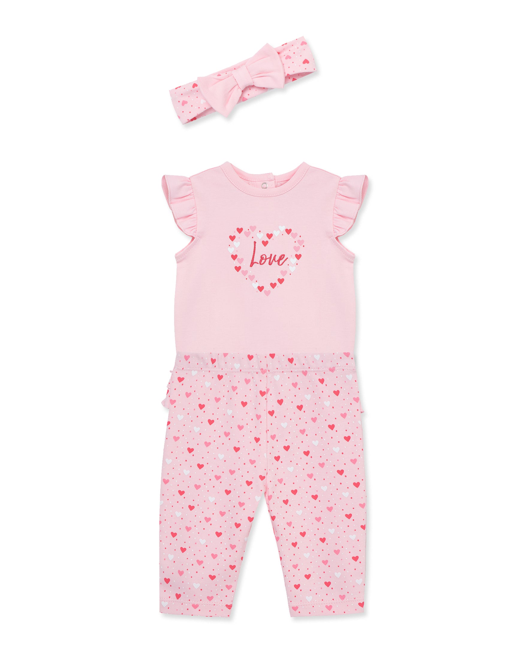 "Love" Bodysuit Set & Headband - Little Me