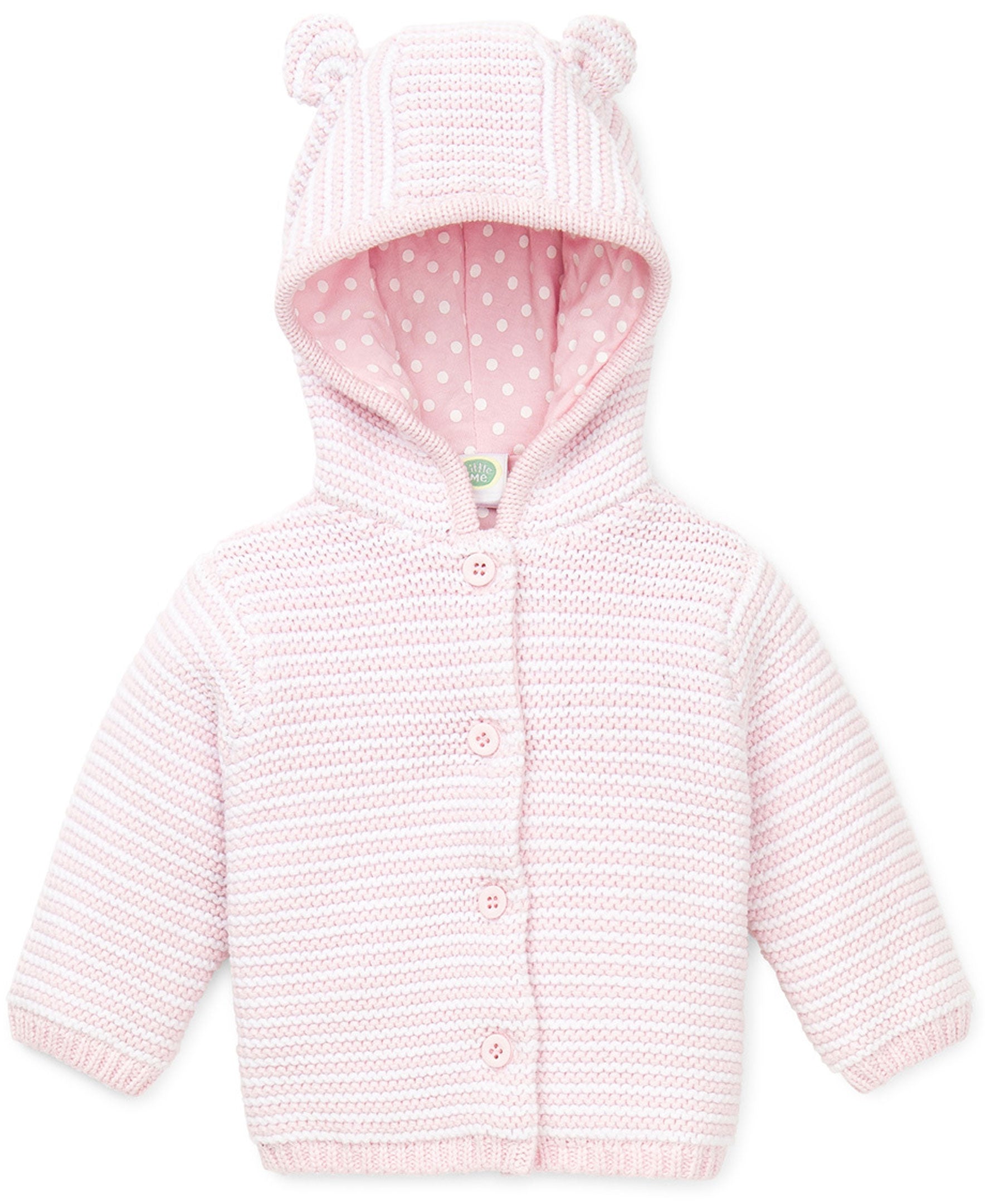 Pink Textured Hoodie - Little Me