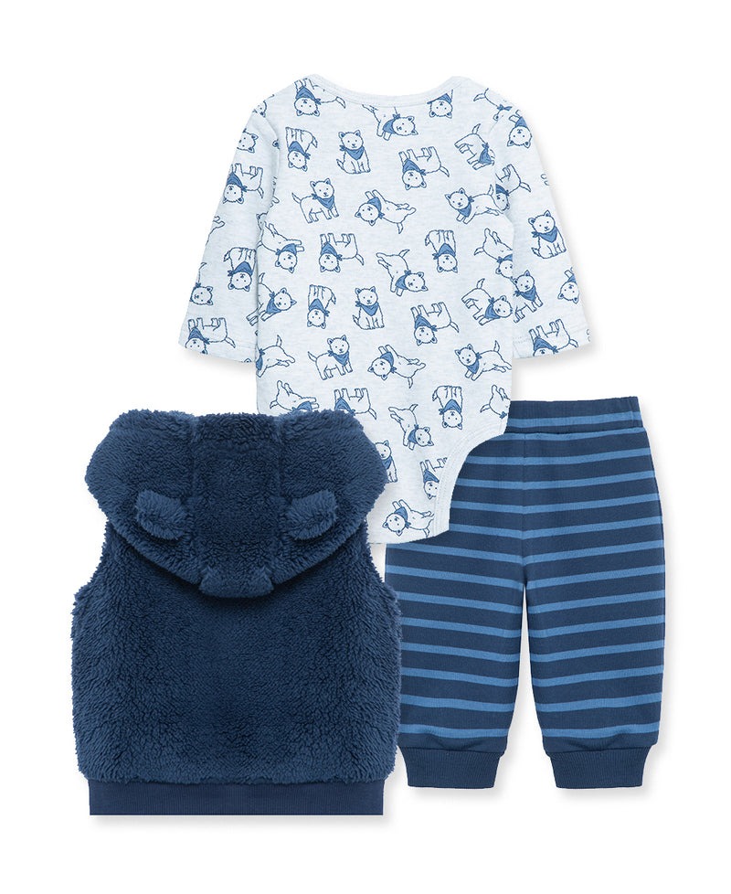 Puppy 3-Piece Vest Set - Little Me