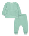 Green Cable Pant Set - Little Me