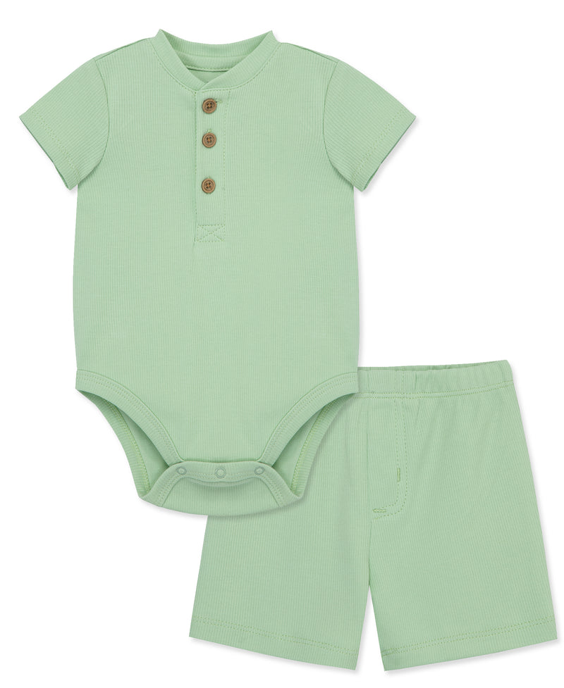 Green Bodysuit & Short Set - Little Me