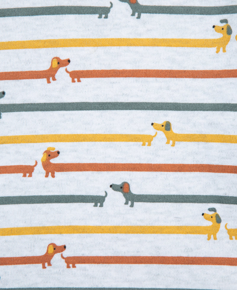 Dachshund Diamond Double Knit Overall Infant Set - Little Me