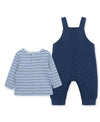 Puppy Stripe Diamond Double Knit Overall Infant Set - Little Me