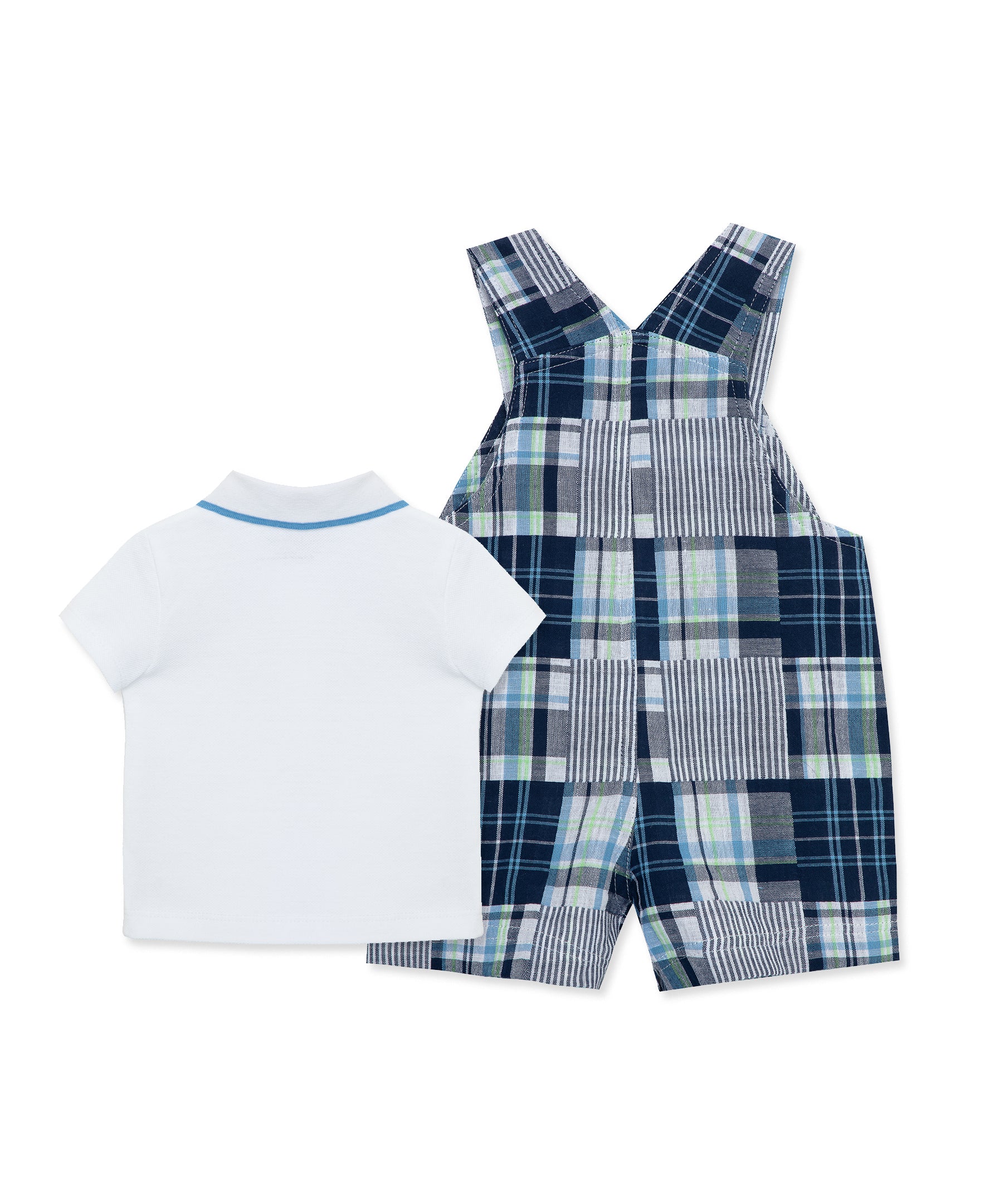 Patchwork Woven Infant Shortall Set (12M-24M) - Little Me