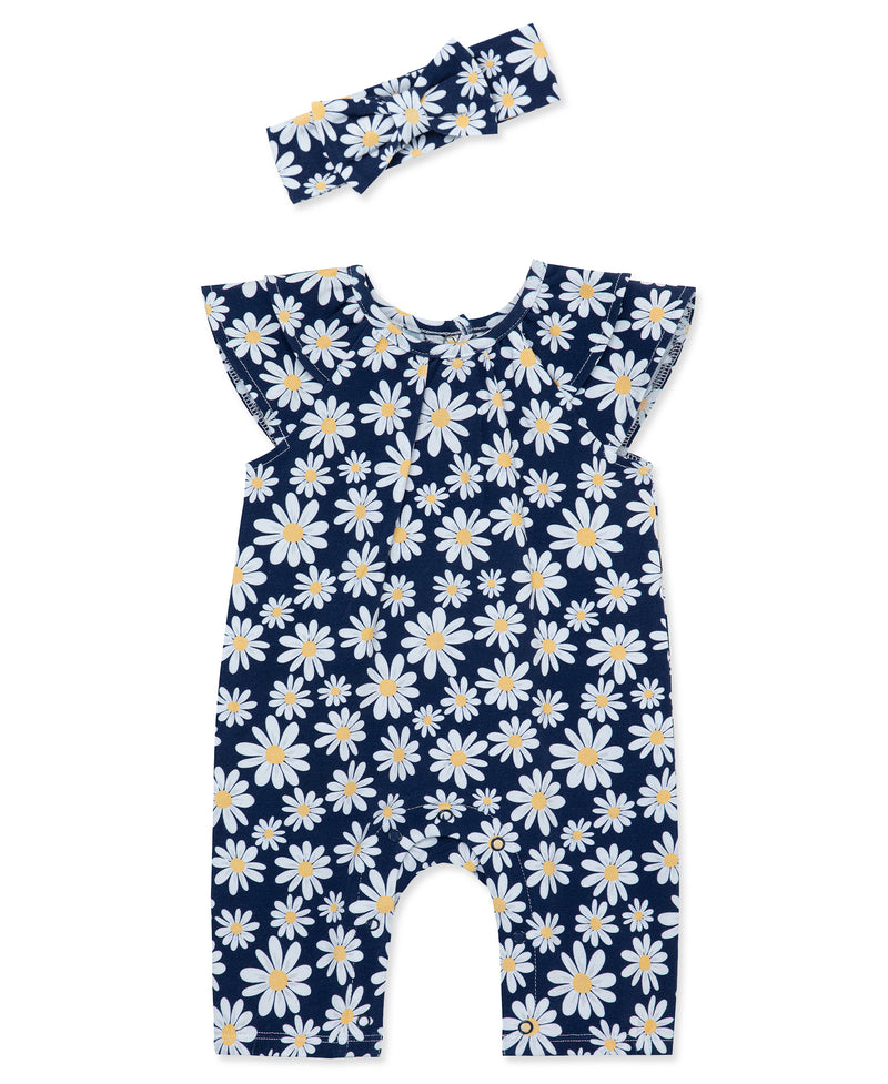 Daisies Jumpsuit and Headband - Little Me