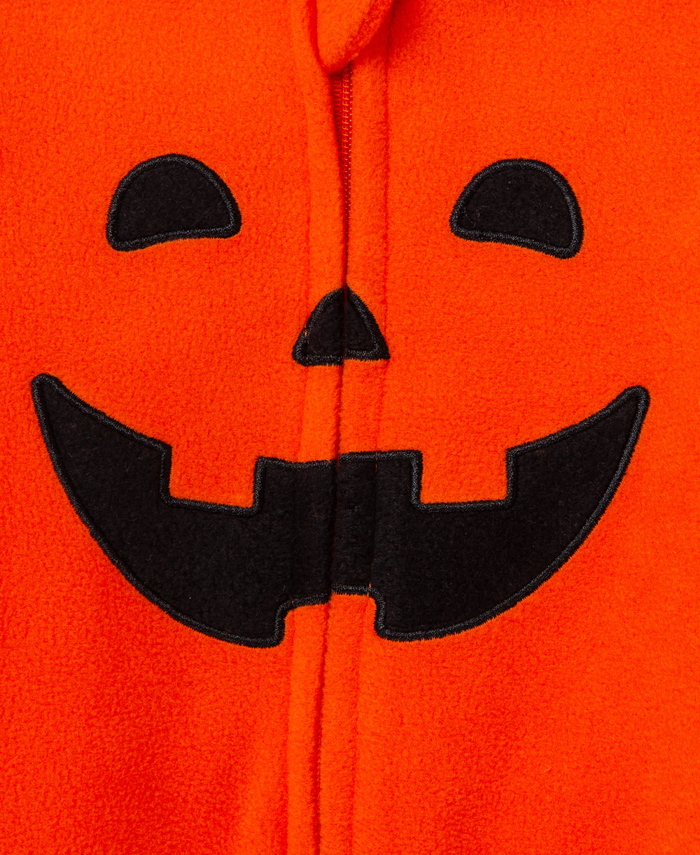 Pumpkin Fleece Footie (9M) - Little Me