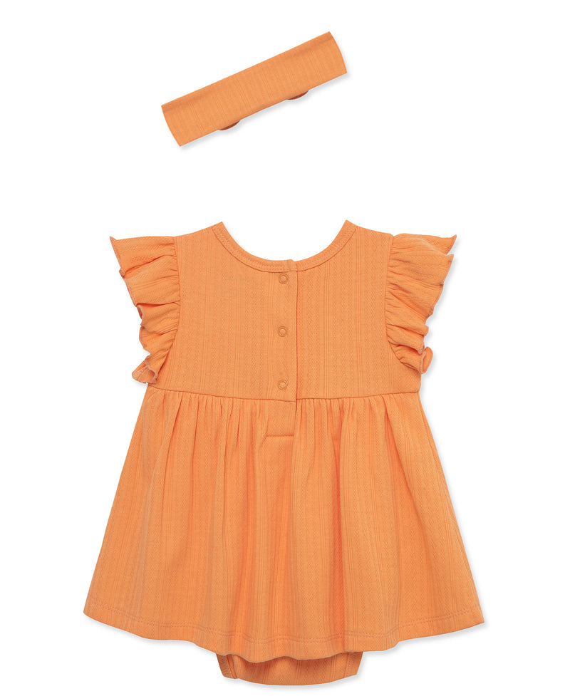 Orange Knit Dress & Headband Set - Little Me