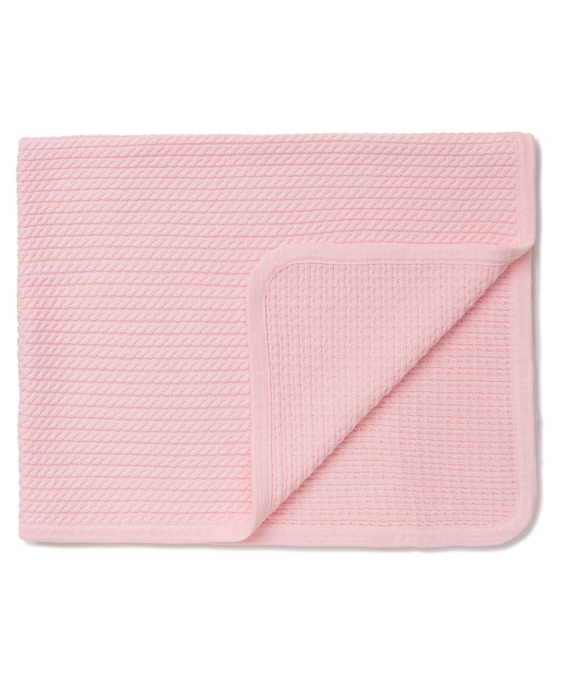 Pink Cable Knit Receiving Blanket - Little Me