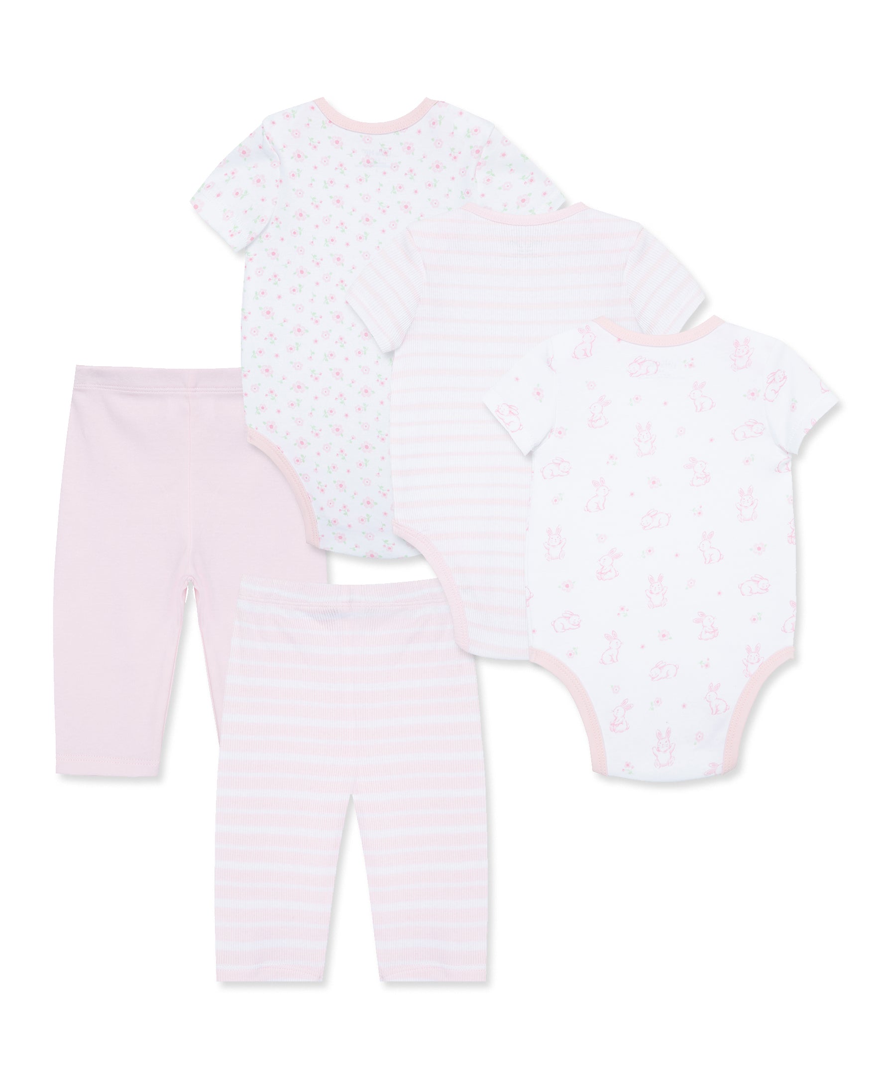 Spring Time Bunnies Bodysuit & Pant Set (5-Pack) - Little Me