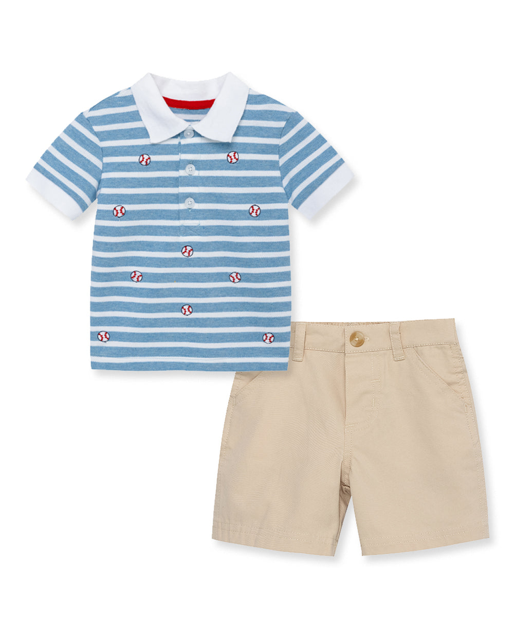 Baseball Polo Short Set - Little Me