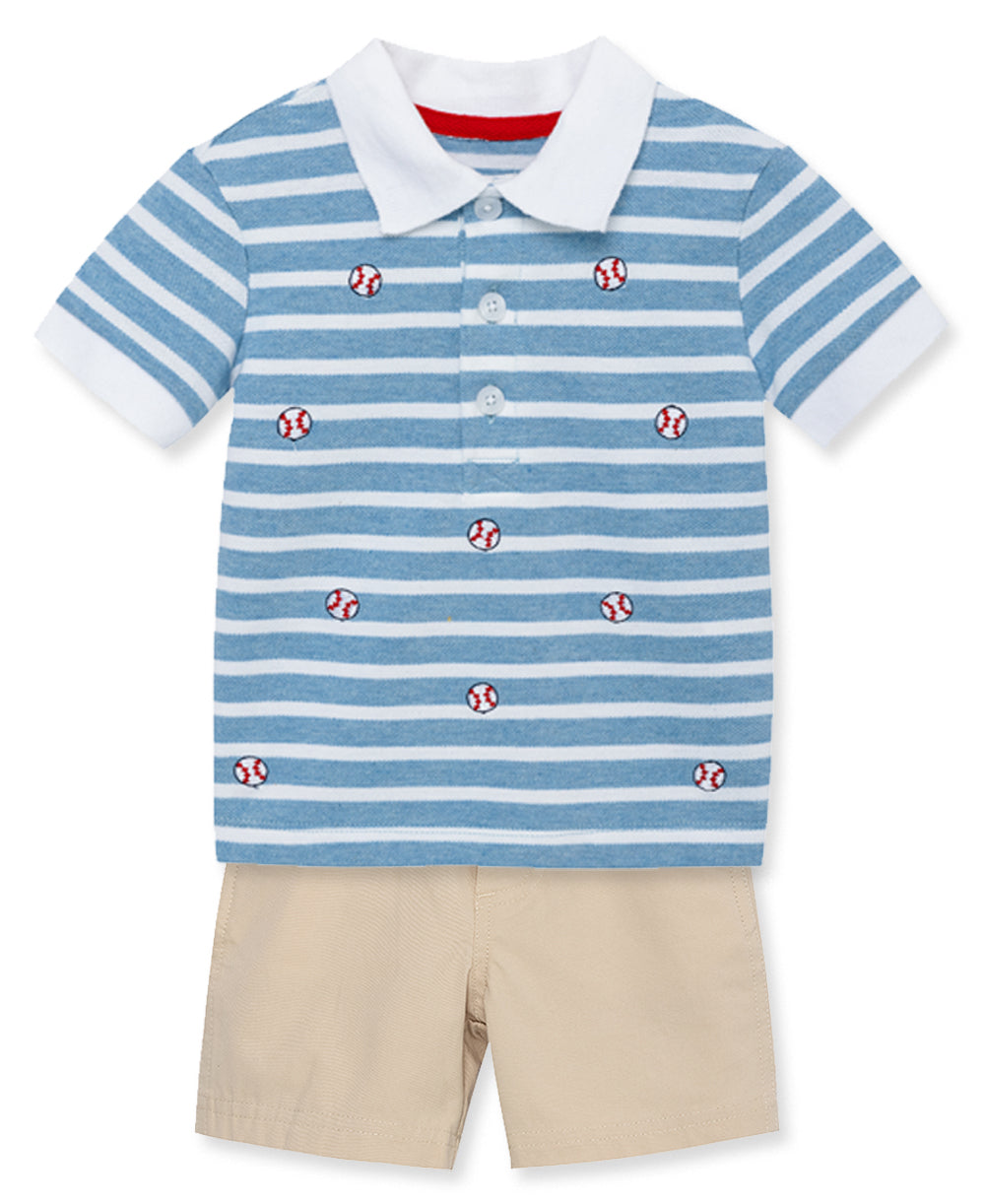 Baseball Polo Short Set - Little Me