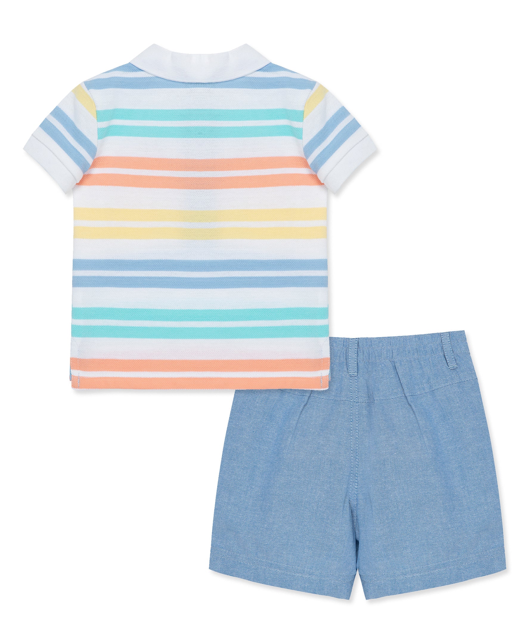 Stripe Puppy Polo Short Set (12M-24M) - Little Me