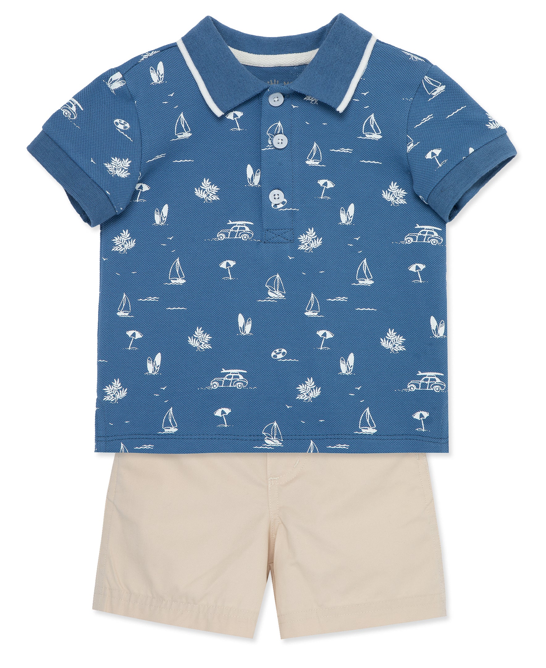 Tropical Polo Toddler Short Set (2T-4T) - Little Me