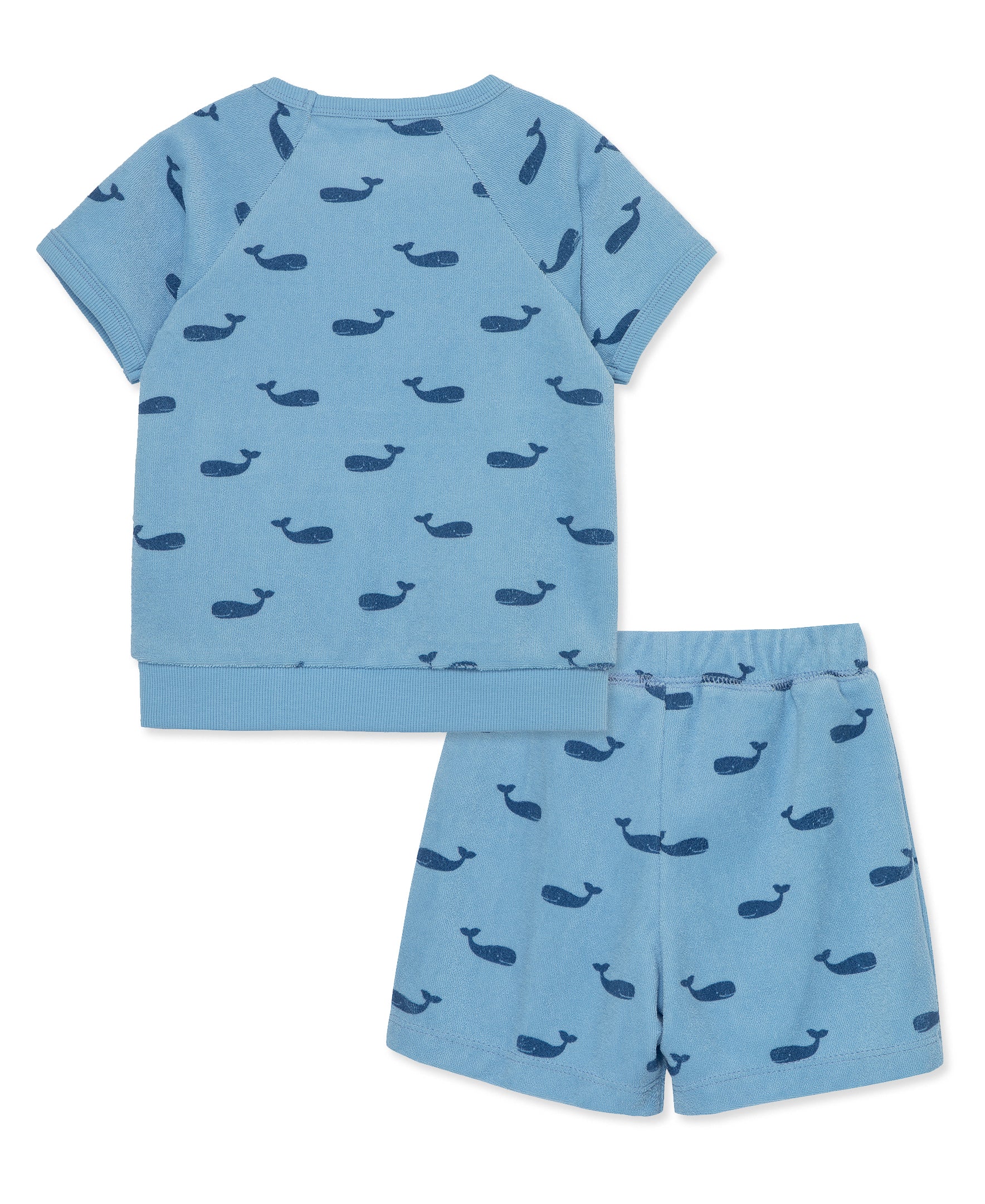 Whale Terry Short Set (12M-24M) - Little Me