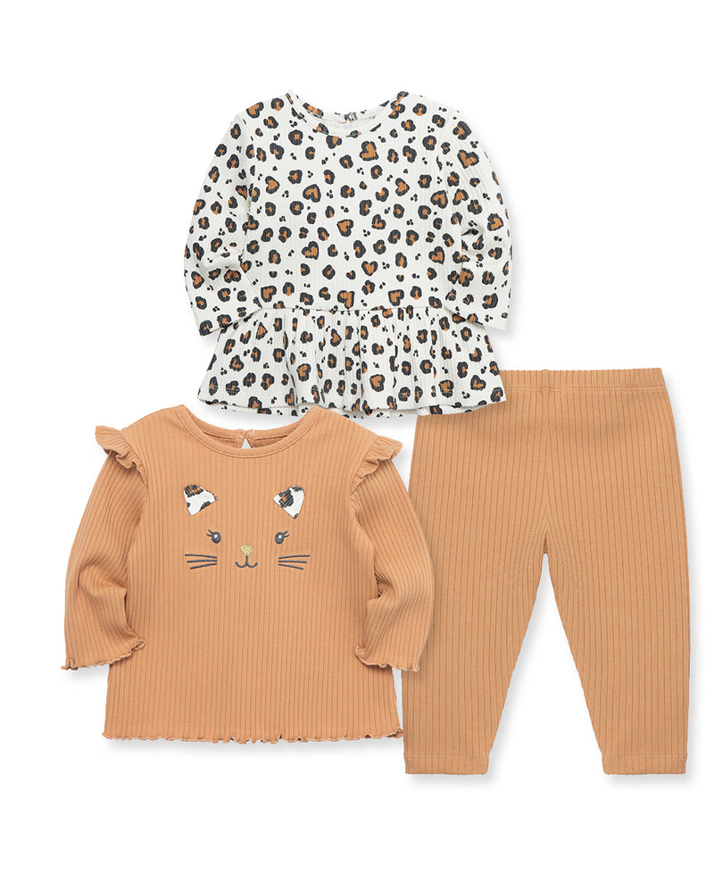 Kitty Rib 3-Piece Toddler Play Set (2T-4T) - Little Me