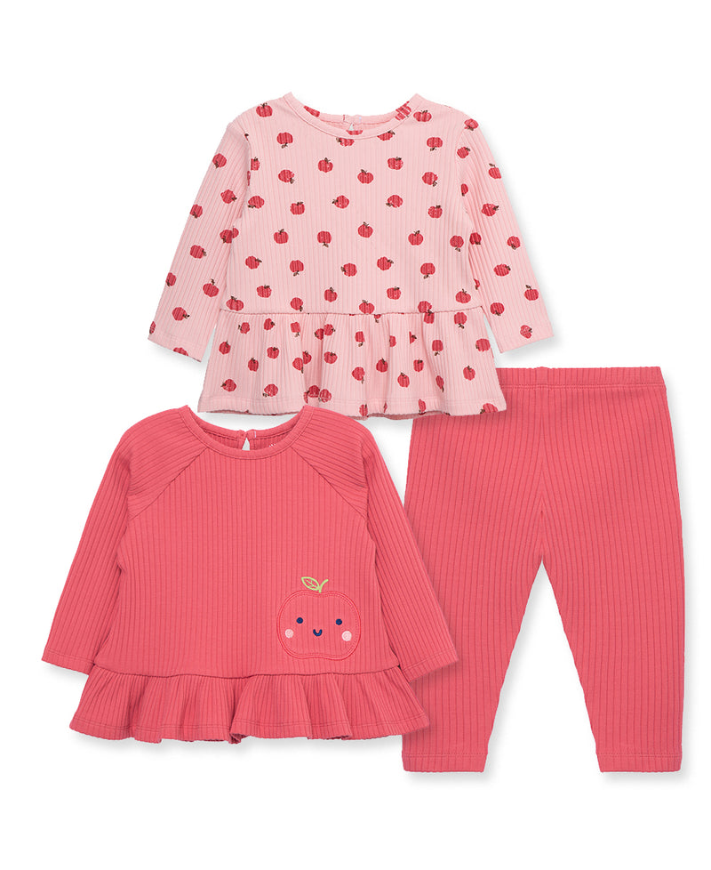 Apple Infant Rib 3-Piece Play Set (12M-24M) - Little Me