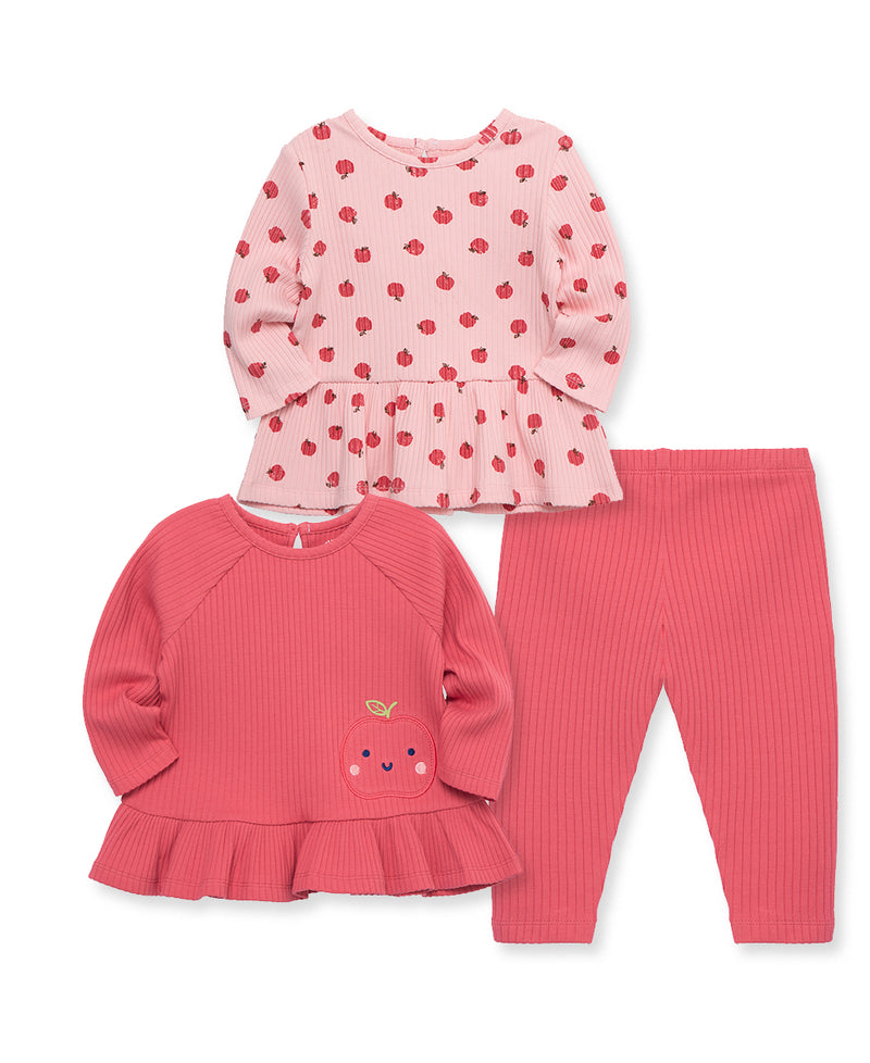 Apple Infant Rib 3-Piece Play Set (12M-24M) - Little Me